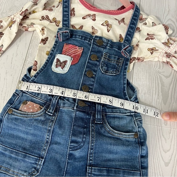 Matilda Jane Harvest Fit Jean Overalls Fall Flutter Set - Picture 4 of 13